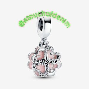 Pandora Four-leaf Clover Friendship Double Dangle Charm